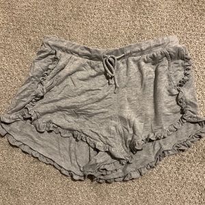 Altar'd State Intimates, Gray Ruffled Shorts, Small